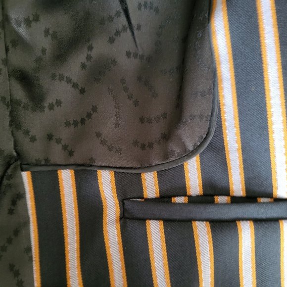 Scotch and Soda tailored blazer, size XS navy, silver and gold stripes. NWOT - Picture 8 of 10